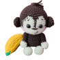 Monkey & banana keychain