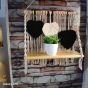 A macrame shelf 