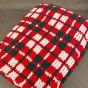 Plaid hand knitted blanket