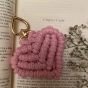 Macrame heart keychain 