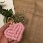 Macrame heart keychain 