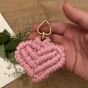 Macrame heart keychain 