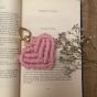 Macrame heart keychain 