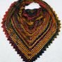 Crochet shawl in attractive colors