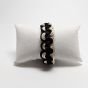 Onyx & Champagne Scalloped Macram&egrave; Statement Bracelet