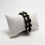 Onyx & Champagne Scalloped Macram&egrave; Statement Bracelet