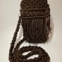 Macrame Phone Pouch - Crossbody Mobile Bag - Chocolate Brown