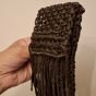Macrame Phone Pouch - Crossbody Mobile Bag - Chocolate Brown