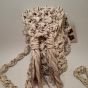 Macrame Phone Pouch - Crossbody Mobile Bag - Cream 