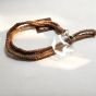 Macrame Flat knot lanyard - Brown