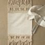 Linen and macrame placemat 45 x 30 cm set of 6 - PURE