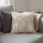 Macrame cushion cover  - PURE
