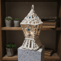 White jute cord lantern