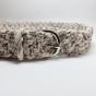 White cotton macrame cord belt 110 cm