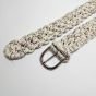 White cotton macrame cord belt 110 cm