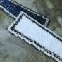 Two-tone blue and white gradient design bracelet made of Miyuki beads