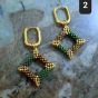 3D Square hoop earrings made from Miyuki beads (3 shapes)