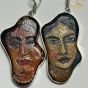 Fayoum Faces - Silver Earrings 