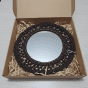 Dark Espresso Macrame Wall Mirror - 40 cm