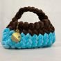 Brown*Turquoise fluffy bag