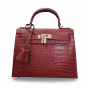 حقيبة يد على طراز كيلي - لون أحمر