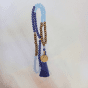  "Sky" Agate, Lapis Lazuli & Wood Tasbih