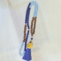  "Sky" Agate, Lapis Lazuli & Wood Tasbih