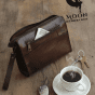 Men's genuine leather handbag 