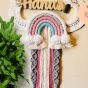 Macrame nameplate cloud 