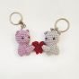 Crochet couple bears keychains