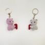 Crochet couple bears keychains