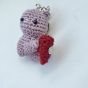 Crochet couple bears keychains