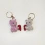 Crochet couple bears keychains