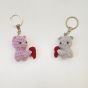 Crochet couple bears keychains