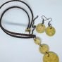 Ceramic set consisting of a necklace and earrings