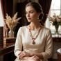 Ruby Pearl Elegance Necklace