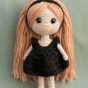 Handmade Crochet Doll &ndash; Classic Black Dress 🖤