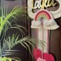 Macrame nameplate 