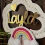 Macrame nameplate 