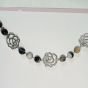 Agate and silver garden necklace