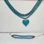 Royal turquoise heart set