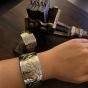 أسورة نحاس طراز عربي مطلية فضة 925 وذهب عيار 21