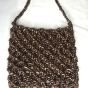 Crochet leather bag