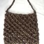 Crochet leather bag