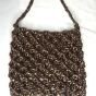 Crochet leather bag