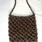 Crochet leather bag