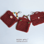 Red and pink crochet coin wallet 