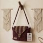 Burgundy macrame bag