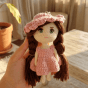 Handmade Crochet Doll Keychain &ndash; Mini Bag Charm 💙