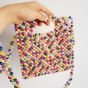 A bag of colored beads